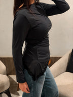 Asymmetrical Lace Hem Top