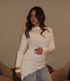 Asymmetrical Lace Hem Top