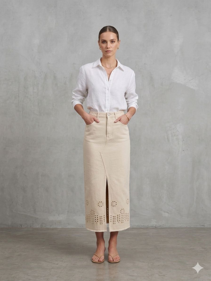Front Slit Skirt