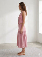 Vest and Maxi Skirt Set