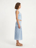 Vest and Maxi Skirt Set