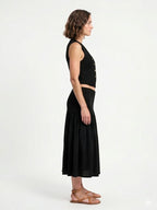 Vest and Maxi Skirt Set