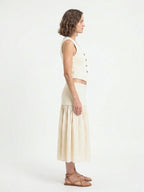 Vest and Maxi Skirt Set