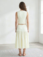 Vest and Maxi Skirt Set