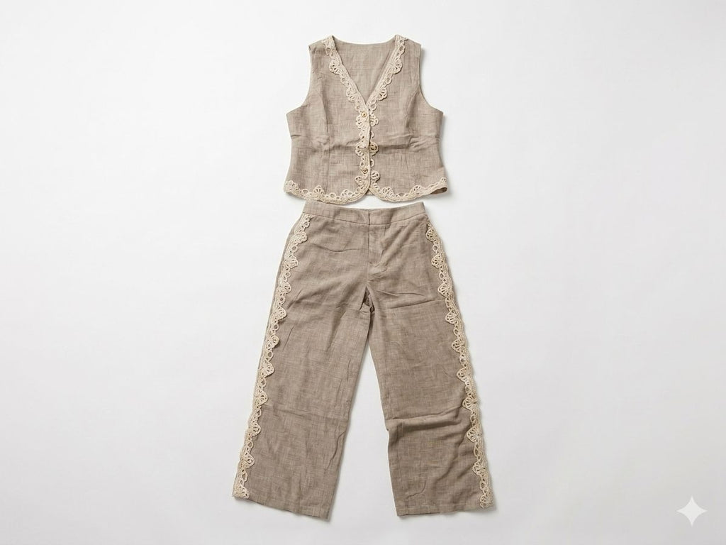 Crochet Linen Set
