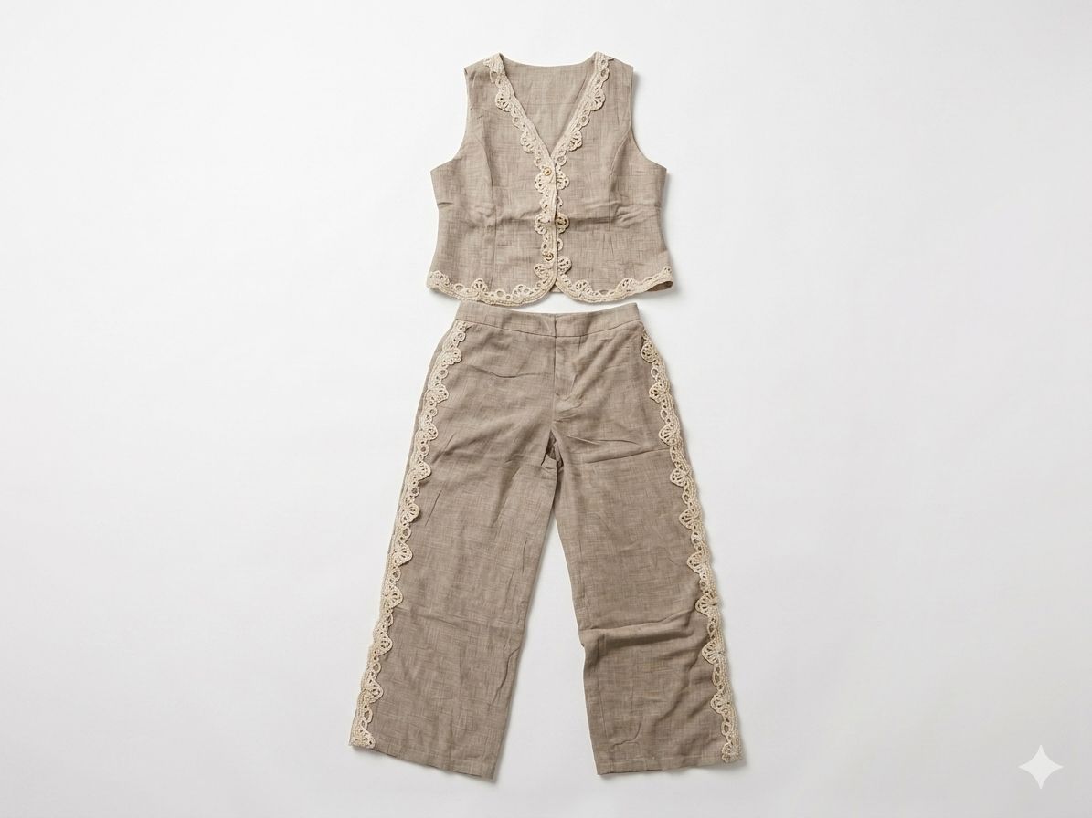 Crochet Linen Set