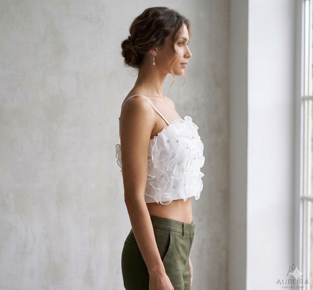 Stud Cropped Top