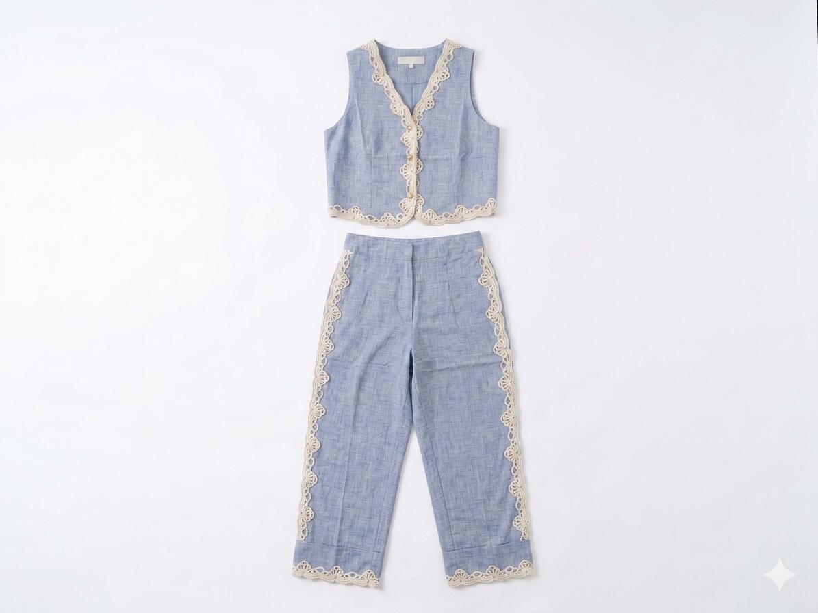 Crochet Linen Set