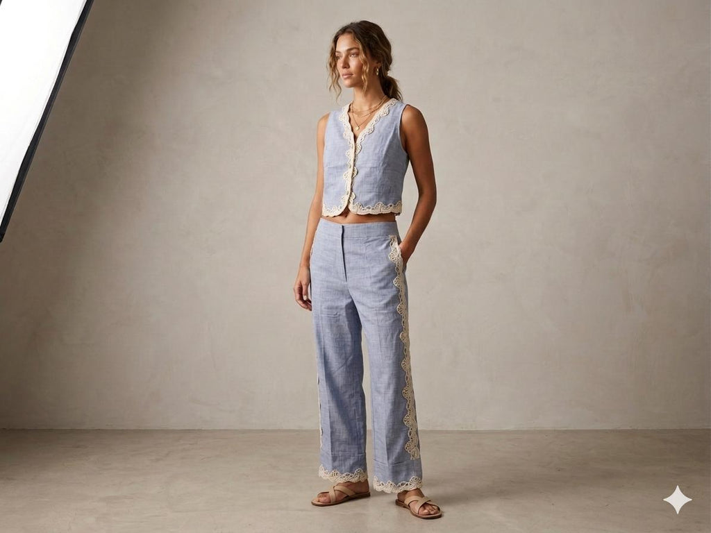 Crochet Linen Set