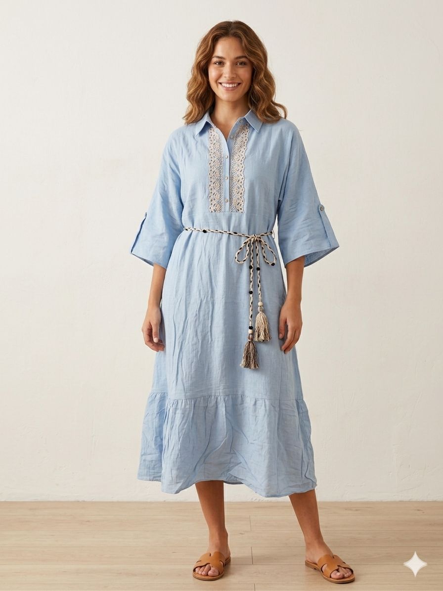 Linen Midi Dress
