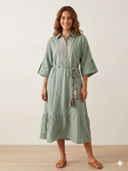 Linen Midi Dress