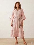 Linen Midi Dress
