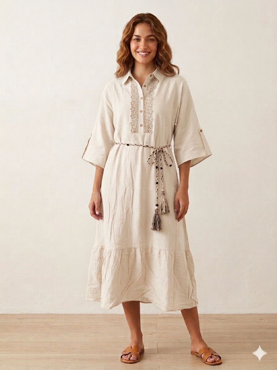 Linen Midi Dress
