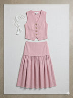 Vest and Maxi Skirt Set
