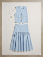 Vest and Maxi Skirt Set