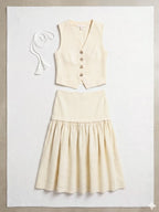 Vest and Maxi Skirt Set